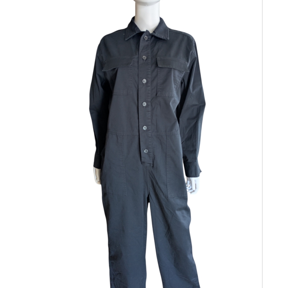 Everlane Black Utility Button-Front Jumpsuit - image 6